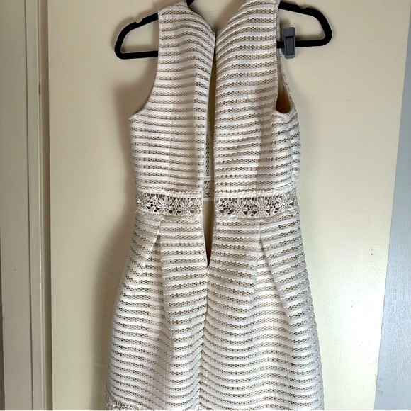 James Coviello Anthro BHLDN WhiteMayfair Embroidered Floral NudeUnderlay Dress 6 - Picture 9 of 16